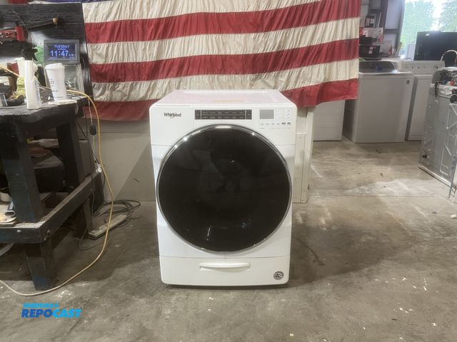 Lot 2-53772 - Whirlpool front loader 2 in 1 washer dryer combo wash + dry load &amp; go 12 cycles 5 temps 5 spin s...