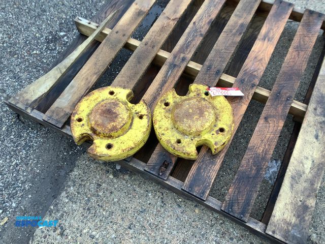 Lot 2-79990 - (2) make and model unknown yellow 4 bolt from weights