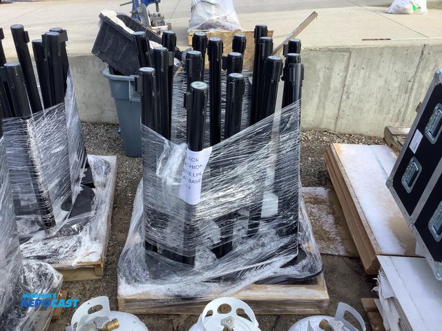 Lot 2-73083 - Skid Lot of (17) Queue Solutions Black Stanchions
