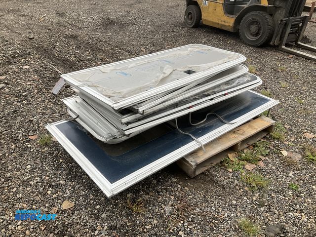 Lot 2-41201 - (8) old stock RV/Camper doors, sizes from 60” x 24” to 72” x 32”, scattered scratches, some are miss...