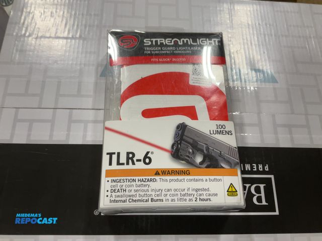 Lot 2-92434 - Streamlight trigger guard laser/light for subcompact handguns, model TLR-6