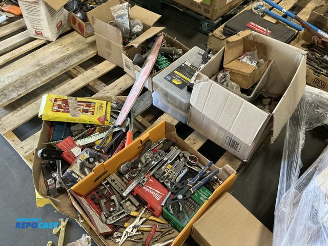 Lot 2-64004 - Large lot of misc. tools, includes at least 8 good ratchets (per seller) and a bunch of other hand a...