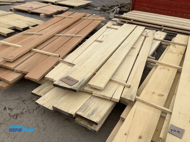 Lot 2-57587 - (16) Rough Edged Sawed Poplar Boards - 4/4 (1-1/8" thick) approx. 4-1/2" - 9-3/4" wide x 7'-9'4" lon...