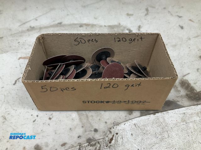 Lot 2-33969 - 50 2" roll lock type sanding disks 120 grit