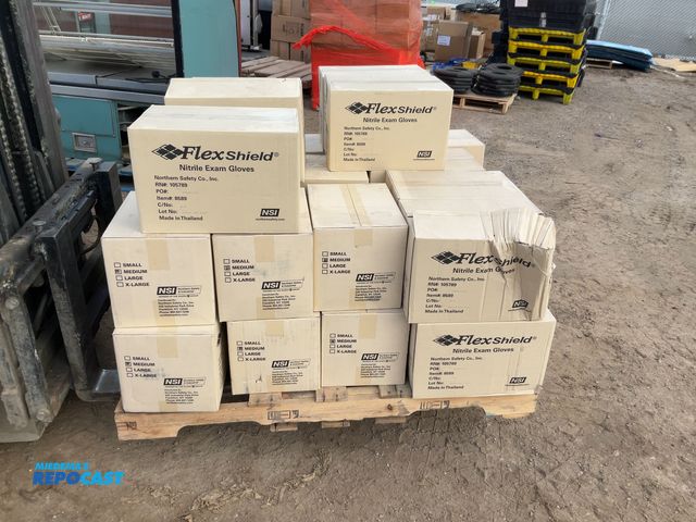 Lot 2-94671 - Pallet of 28 Boxes of Flex Shield Nitrile Exam Gloves- Different Sizes