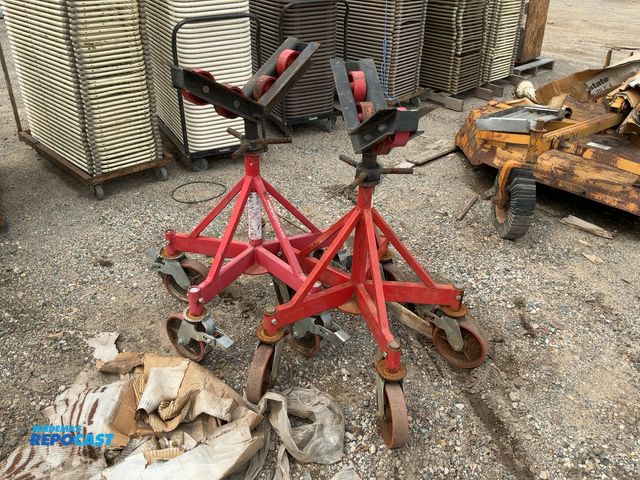 Lot 2-18393 - (2) Pipe Stands on Swivel Casters