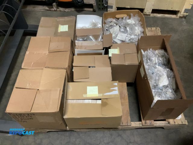Lot 2-27285 - Skid lot of assorted parts and tools including couplings, adapters, clamps