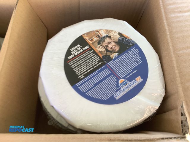 Lot 2-34858 - Skid lot of Certain Seal CSB11.5.6mm50 RV Roof Repair Tape. Black, 1.5” width by 0.6mm thickness