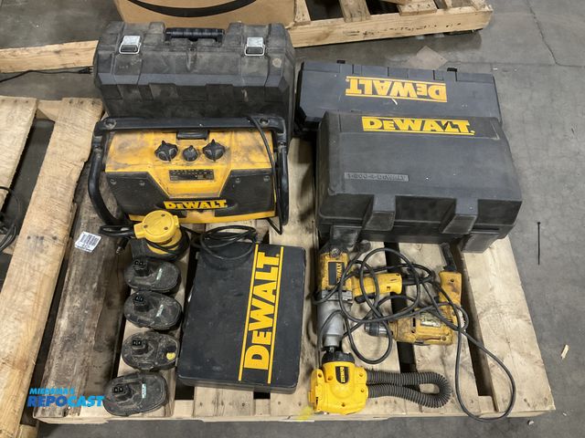 Lot 2-67994 - Skid lot of various DeWalt tools corded and cordless