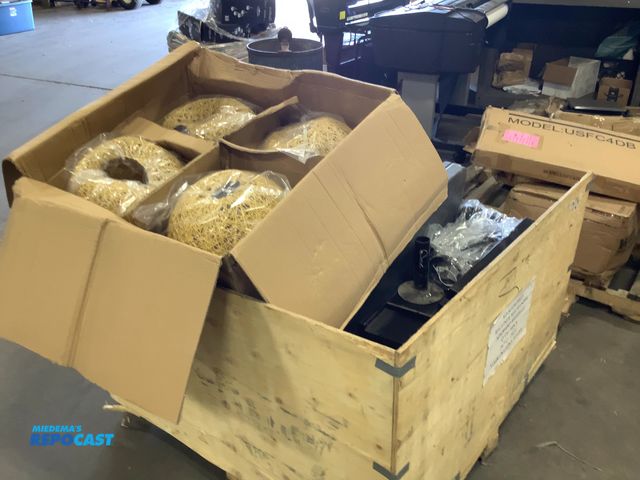 Lot 2-67661 - Lot of miscellaneous items including shelving, RV windows, table tops, lamps, lights