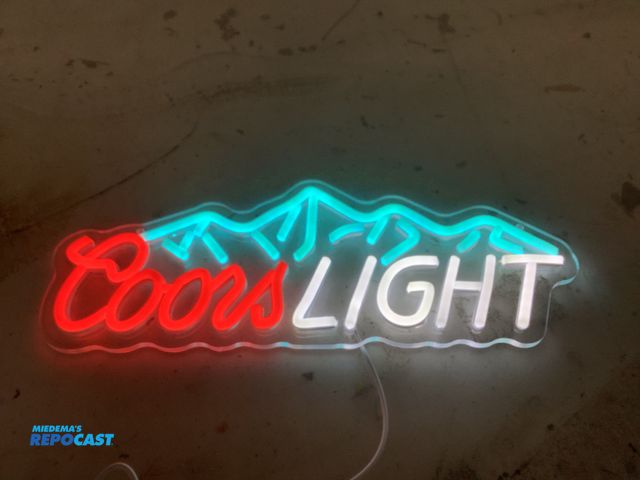 Lot 2-19675 - coors light beer neon sign