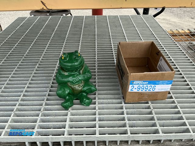 Lot 2-99926 - laid back frog cement yard art