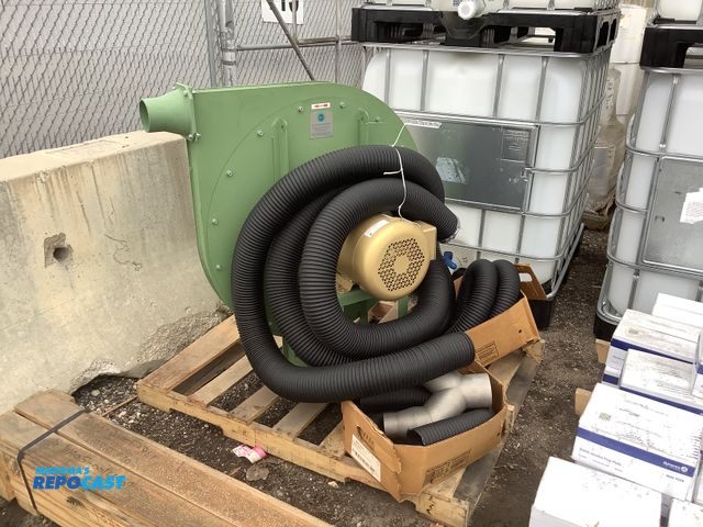 Lot 2-65783 - Air Cintrol Industries industrial radial centrifuge blower fan, has a BALDOR • RELIANCEE SuperE moto...