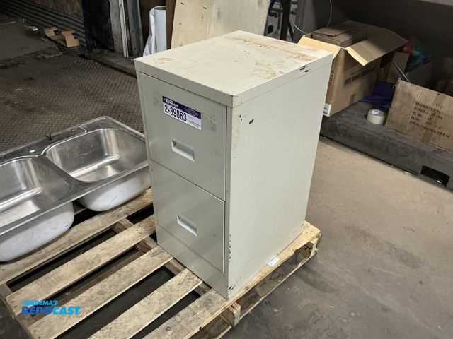 Lot 2-93918 - (1) Metal 2-drawer Filing Cabinet Measuring 15” W x 18” D x 29” T