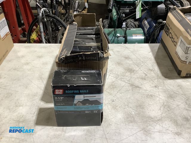 Lot 2-39469 - (4) 5lb Boxes of Grip Rite 2 1/2” Electrogalvanized Roofing Nails.