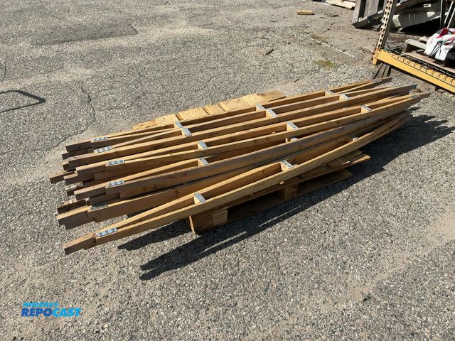 Lot 2-36784 - Skid lot of wooden bow trusses