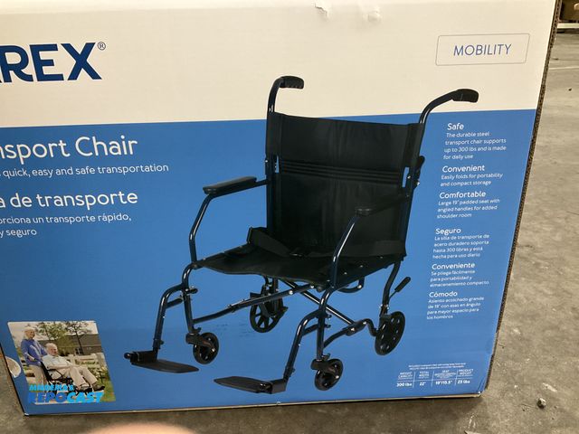 Lot 2-93954 - Carex Lightweight Folding Transport Chair