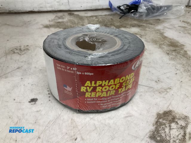 Lot 2-79959 - Alphabond RV Roof Seal Repair Tape, 3”x50’- Black Noir