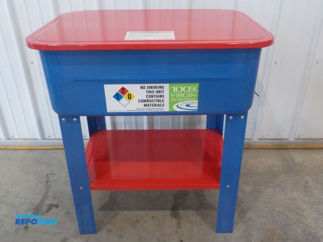 Lot 2-34241 - Chicago 20 gallon parts washer. 120 volts. 115 out power cord. Bottom shelf. Manual.
