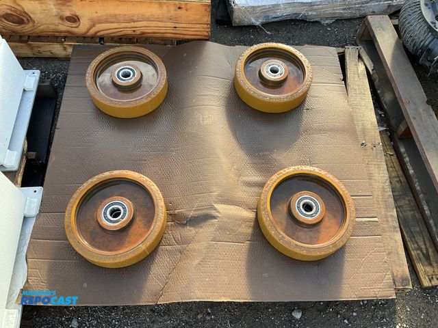 Lot 2-69699 - (4) industrial polyurethane load wheel or support rollers