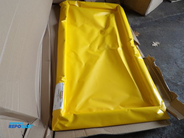 Lot 2-53333 - (2) new Eagle Spill Containment Trays.15 gallon Spill Capacity each, 571nl, 31n 3inH, yellow- model ...