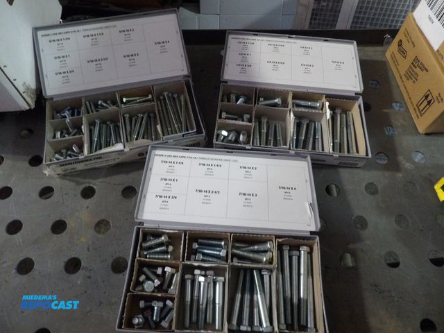 Lot 2-58221 - Lot of (3) Cases of asst. Maintenance pak, hex cap screws asst. and hex bolt asst. 5/16, 7/16, &amp;...