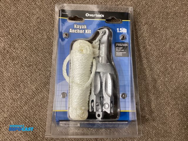 Lot 2-19007 - New New Overtons 1.5lb Kayak Anchor Kit. Unique folding four fluke design. Includes 30 foot of 3/16 ...