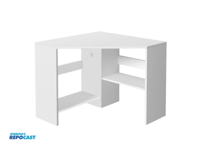 Lot 2-74989 - Costway Corner Computer Desk Shelves CPU Stand L-shape Home Office Workstation corner Desk-white