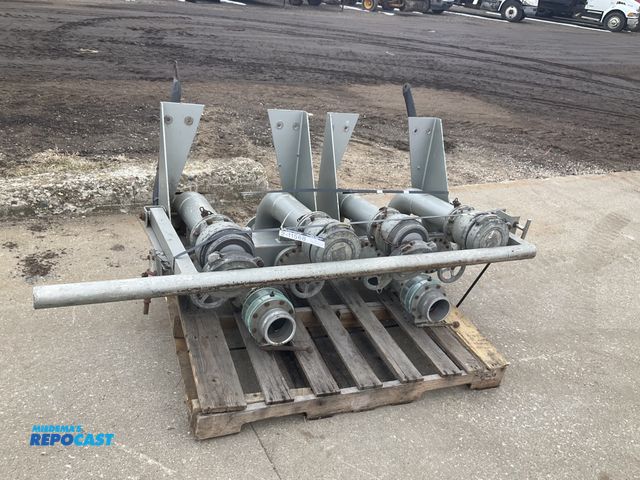 Lot 2-11568 - EMCO Wheaton 4-port discharge manifold for a tanker truck/trailer, 4” inlet/outlet, used
