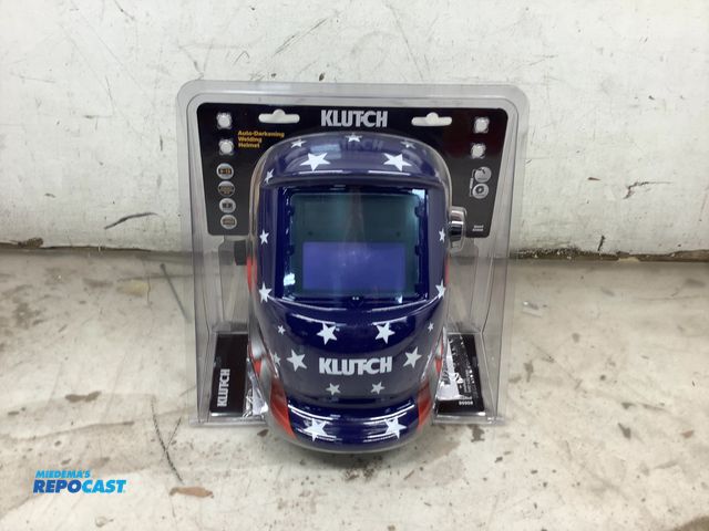 Lot 2-62897 - klutch patriotic eagle auto darkening welding helmet - usa made
