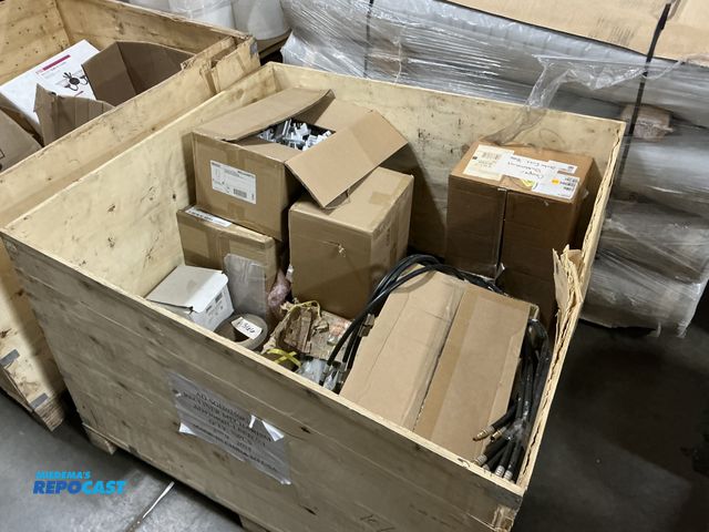 Lot 2-18213 - Crate of Materials including #1020 Hanger Bulk, LP Gas Hoses, Outlets, and more