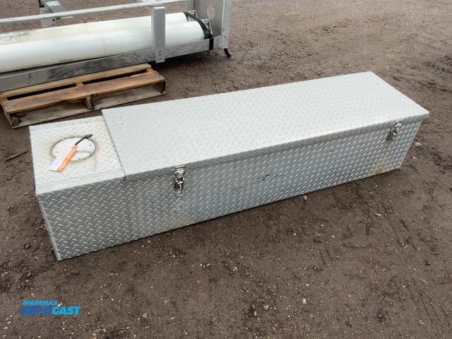 Lot 2-42853 - Diamond Plate Aluminum Toolbox, Top Lid with Two Latches, 75-1/2”x19”x16”