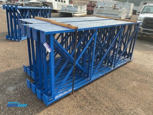 Lot 2-30577 - (14) New Unarco 48"x11' Tall Steel Heavy Duty Structural Pallet Racking Uprights, bolt together styl...