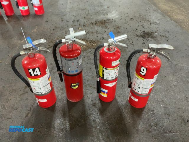 Lot 2-22406 - (4) Assorted 10lb Fire Extinguishers, all have outdated inspections, one is empty