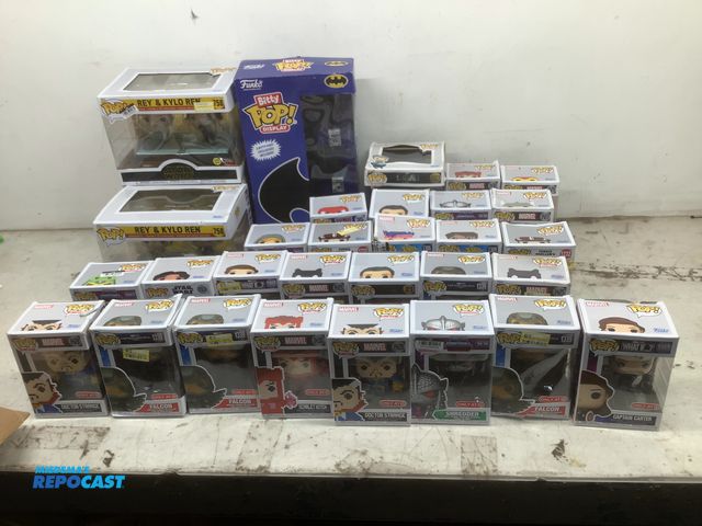 Lot 2-19376 - Lot of 30 varying sized funko pop toys with multiple characters.