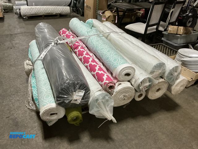 Lot 2-34731 - Skid of Various Fabric Rolls, different styles and sizes