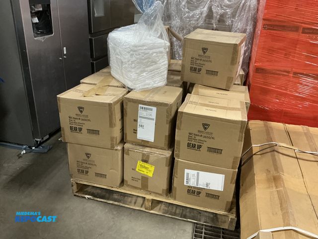 Lot 2-63130 - New Skid lot of westchester protective gear white plastic disposable isolation gowns XL