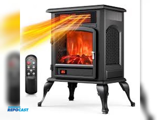 Lot 2-35089 - Oples Electric Fireplace with Stove Heater Model #FP202R-Q (appears new in open box)