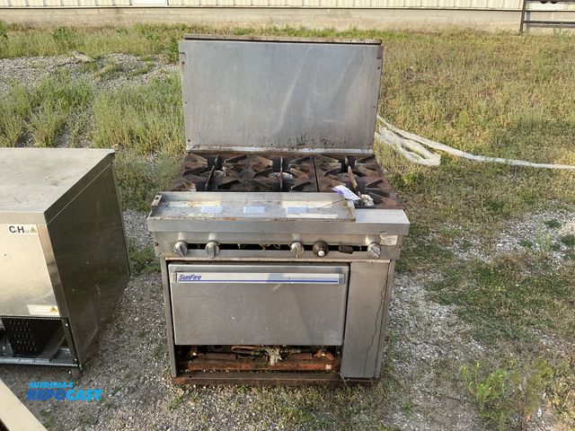 Lot 2-35948 - Sunfire 5-6-26 Stainless Steel Commercial Stove/Oven
