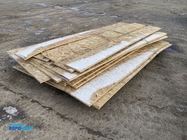 Lot 2-73169 - Skid lot of assorted sized ply wood boards most just over 8’ long