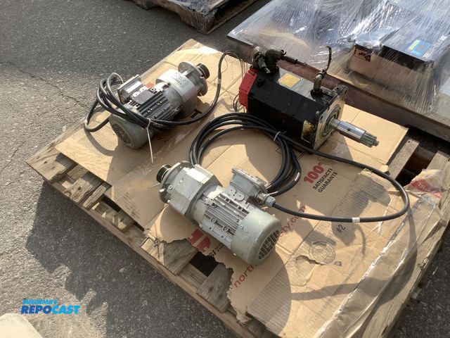 Lot 2-93928 - (2) inverter duty industrial motors, and one Fanuc 012/2000 ac servo motor