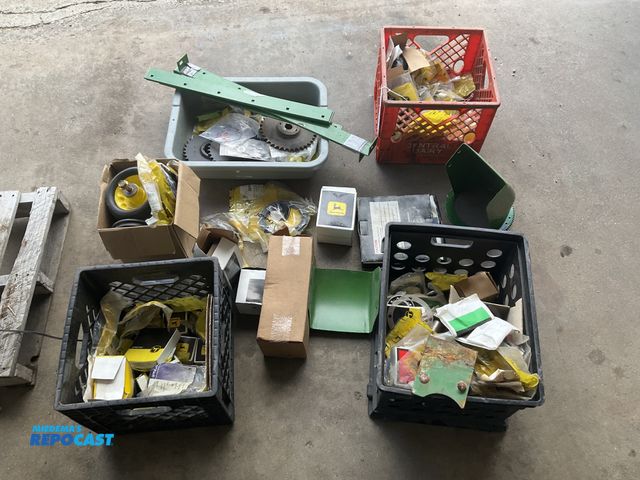Lot 2-61263 - 4 boxes(1pallet) of John Deere parts and accesories -Chains-Bearings-Snow Blower shoot -Brackets -Fi...