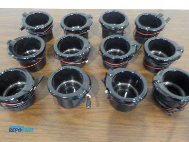 Lot 2-23644 - (12) new black led cup holders USB hookup