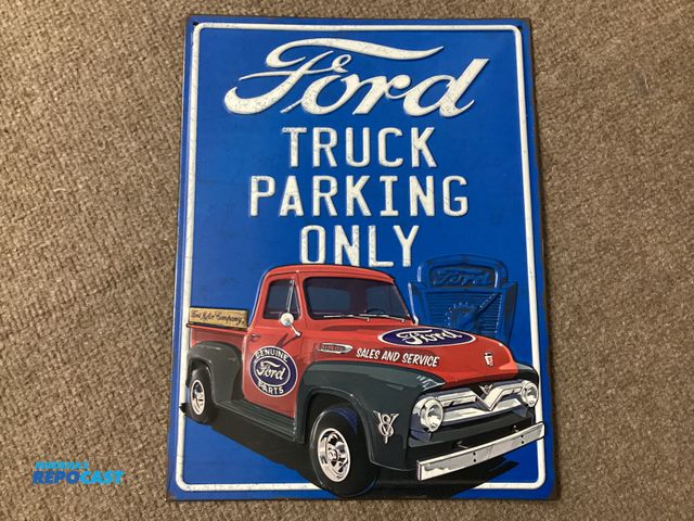 Lot 2-63207 - New Ford metal sign by Open Road. Ford truck parking only. Measures 9” X 12”  Holes on the corners f...