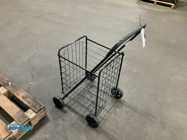 Lot 2-18475 - Lot of (1) Folding wire mesh cart on wheels.