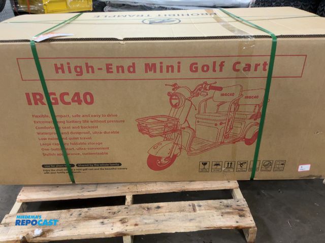 Lot 2-42595 - New SDLANCH IRGC40 3-Wheel Mini Electric Golf Cart / Scooter, 60 Volt, 600 Watt Motor, Three Speed, ...