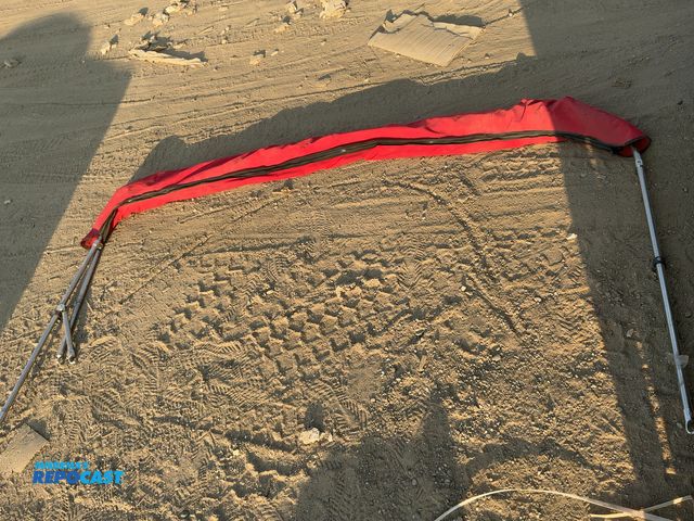 Lot 2-75682 - Red bimini top for boat
