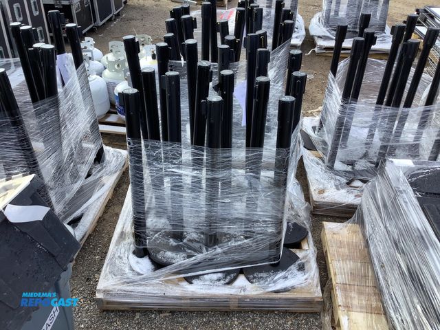 Lot 2-73084 - Skid Lot of (16) TensaBarrier Black Stanchions