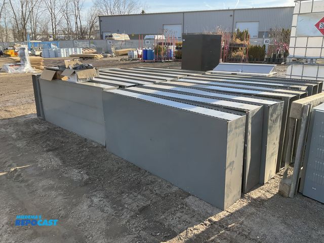 Lot 2-19703 - 24 Lyon Metal Shelving unit racks - some have dividers In racks