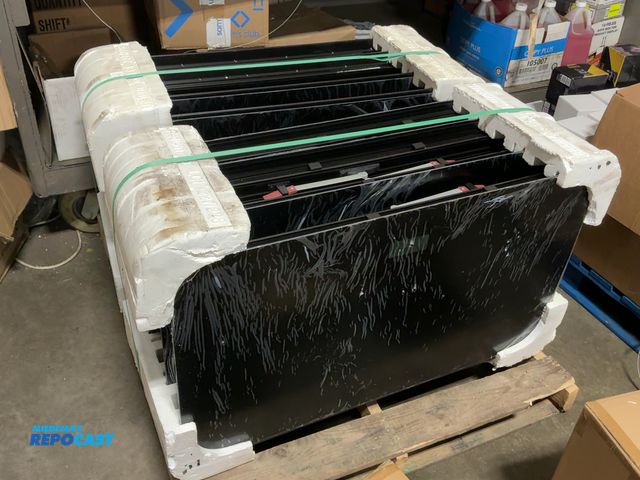 Lot 2-36725 - Skid of rv/camper windows, black frame